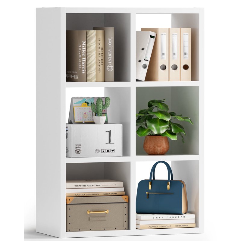 6 Cube Storage Organizer with Open Back and Removable Panels
