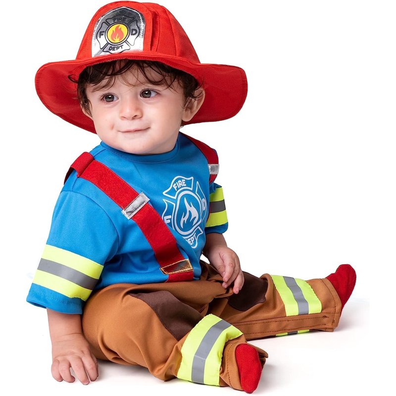 Firefighter Costume for Toddlers 12-18 Months - Baby Fireman Dress Up Halloween