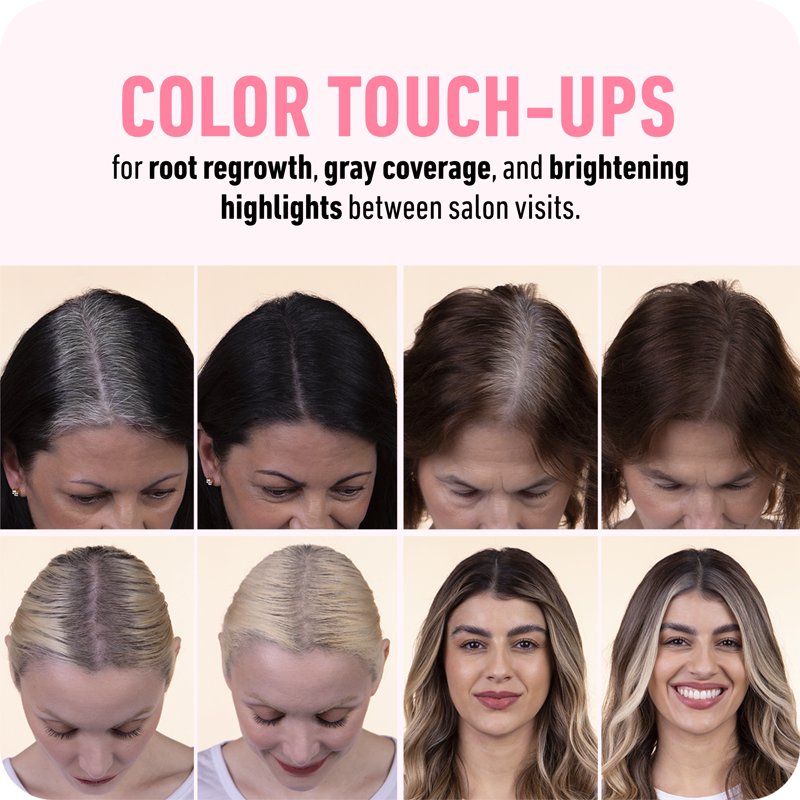 Root Touch Up Powder for Thinning Hair & Gray Coverage with Dual-Ended Brush