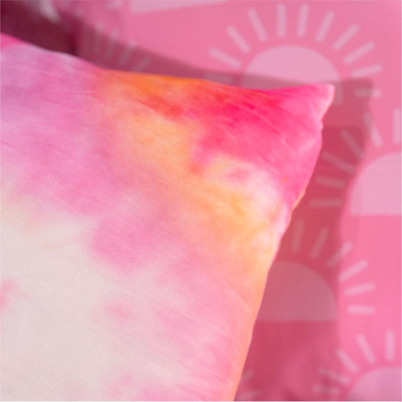 Decorative Tie Dye Squishy Pillow - 18x18 Inch Boho Cushion - Variation 1
