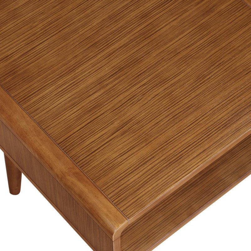 Alborg End Table - Rich Walnut Finish with Open Cubby