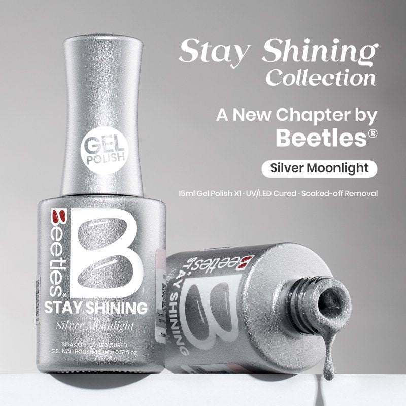 Metallic Silver Gel Nail Polish - Long-Lasting Chip-Resistant UV LED Formula