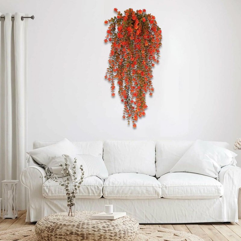 Artificial Fall Leaf Garland - Halloween Hanging Vine for Fireplace, Door & Wall Decor 30 Inch - Variation E1