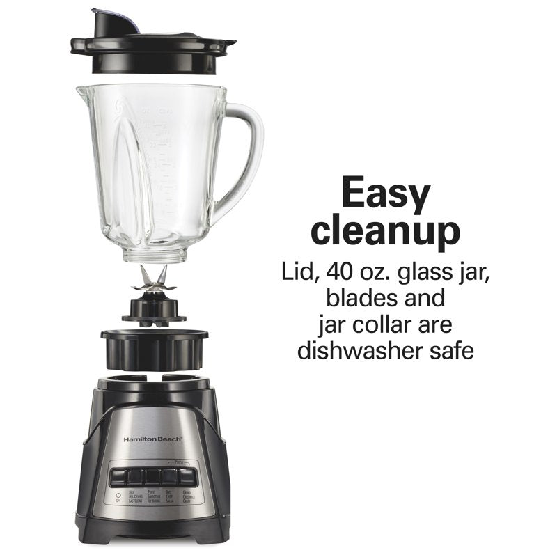 Multi-Function Blender with 40 oz Glass Jar, 700W Power