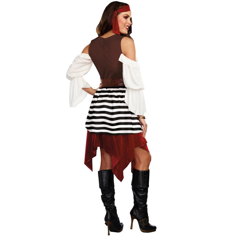 High Seas Beauty Pirate Costume for Adults Women Size L - Swashbuckling Halloween Outfit