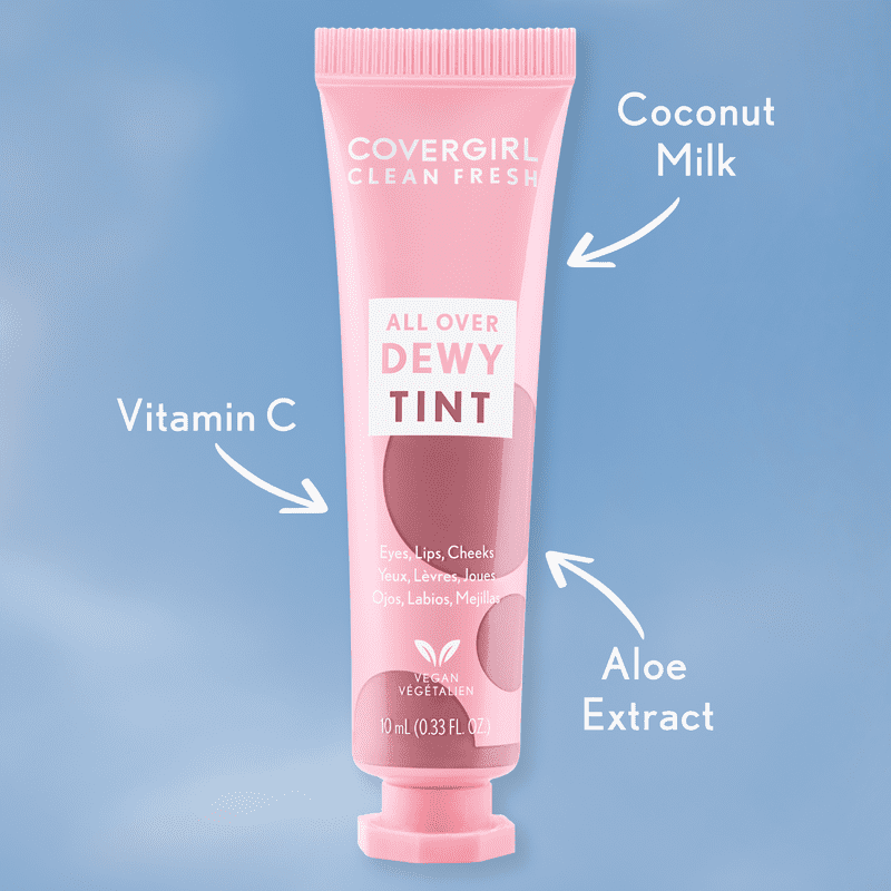 3-in-1 Dewy Tint for Eyes, Lips, and Cheeks - Vegan Gel-Cream Formula