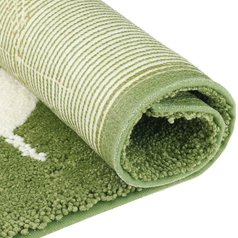 Leaves-2 Plush Fluffy Non-Slip Bath Rug 18x26 Inches - Quick Dry Bathroom Mat