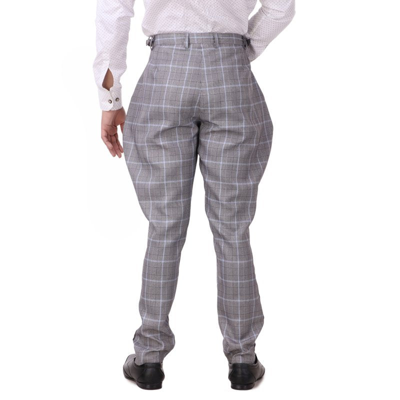 Men's Steampunk Victorian Jodhpur Costume Pants - Gray 3XL