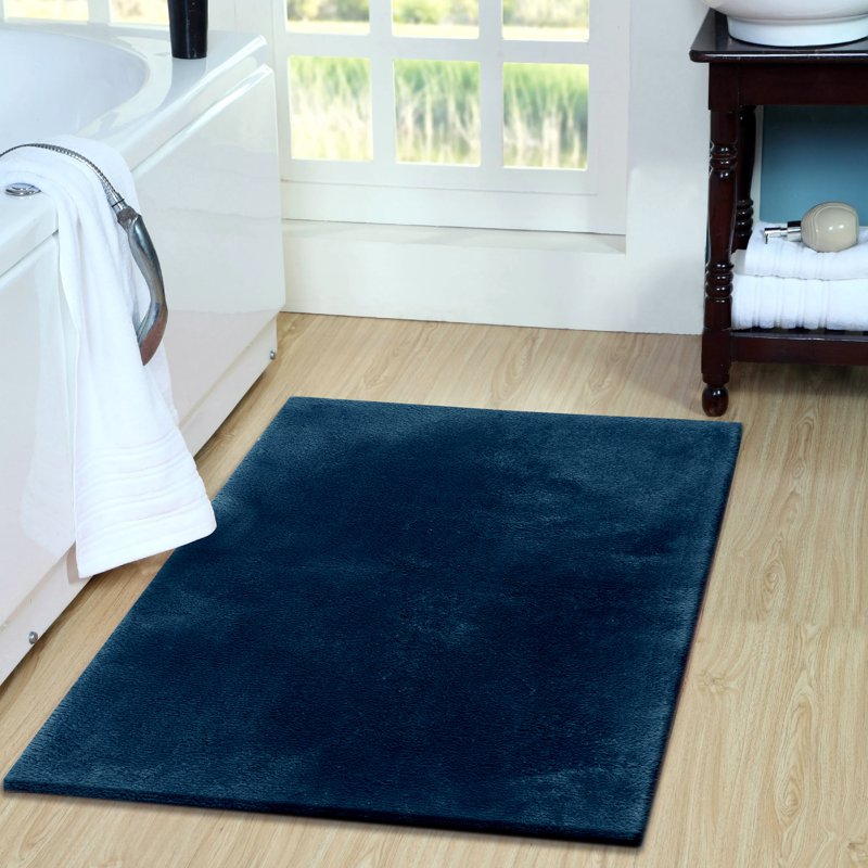 Hotel Style Blue 2-Piece Micro-Polyester Bath Rug Set - 17x24 Inches, Variation of THIS listing