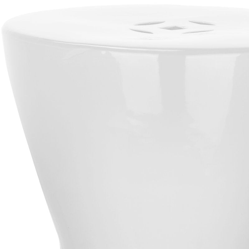 Indoor/Outdoor Garden Patio Stool - Glazed Ceramic Accent