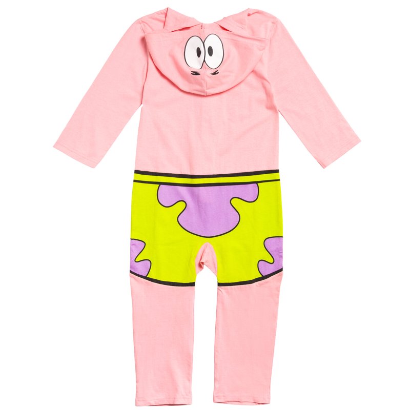 Big Boys SpongeBob Patrick Zip Up Costume Coverall Pink 18-20 - Cartoon Character Dress-up