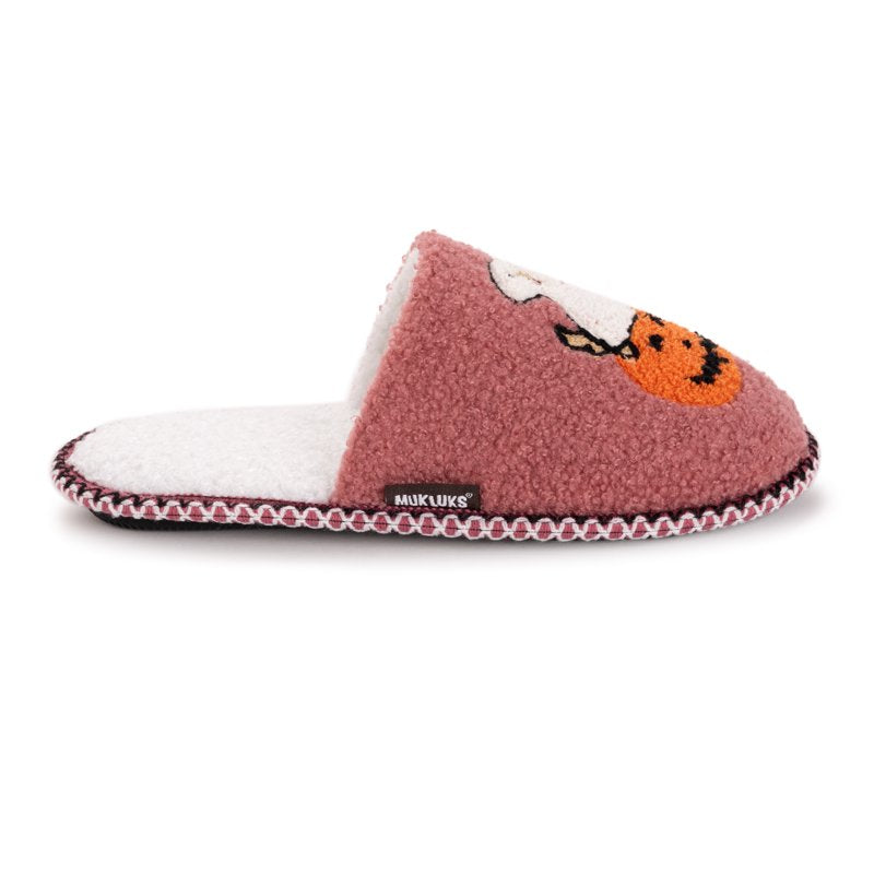 Women's Punch Needle Slippers - Ghost Dog XL 11-12 Fall Halloween Novelty Shoes