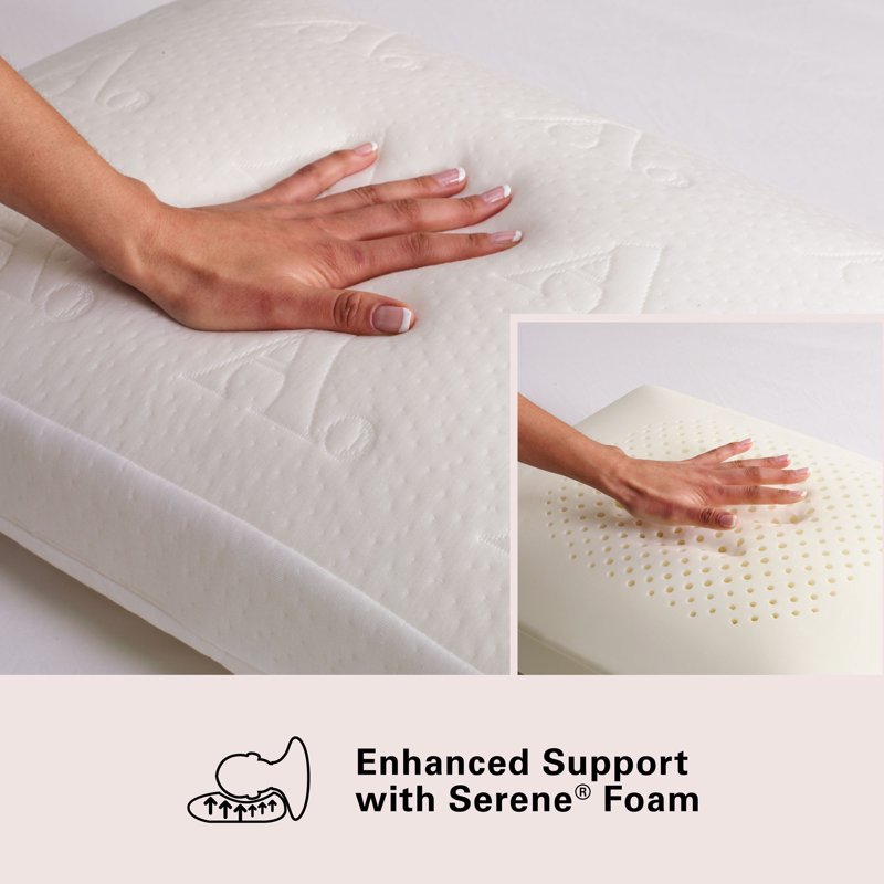 Allswell Serene Foam Pillow King Single - Firm Support, Breathable TENCEL Cover