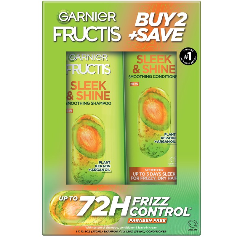 Sleek & Shine Shampoo and Conditioner Set - 3 Pack