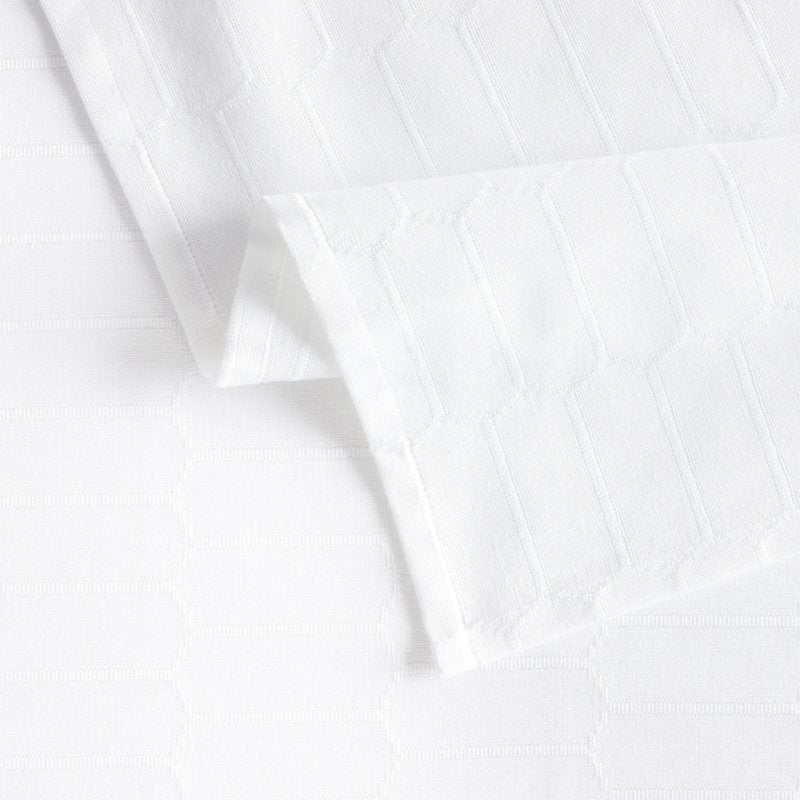 Honeycomb Farmhouse Napkin Set - 4-Pack, White, 19x19 Inches