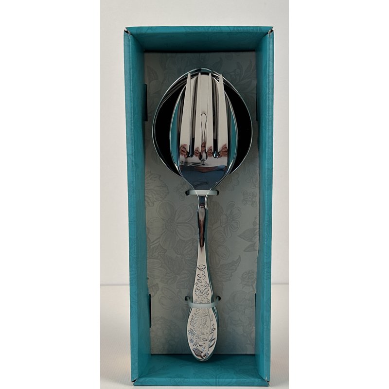 Mazie Stainless Steel Serve Utensils Set - 4-Piece, Silver
