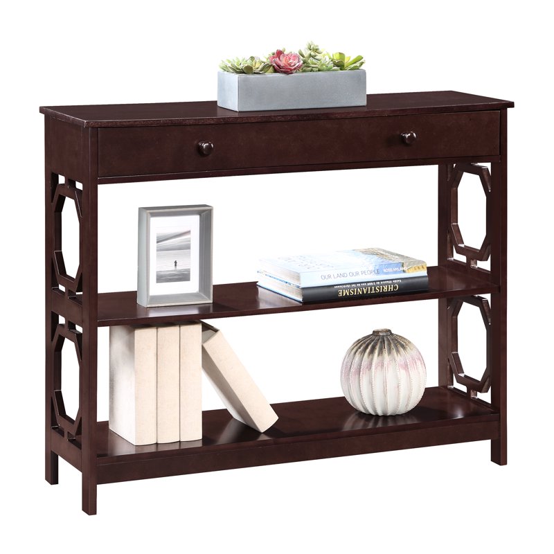 Omega One-Drawer Console Table with Geometric Design