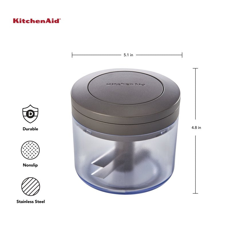 Manual Pull Food Chopper and Processor - Charcoal Gray