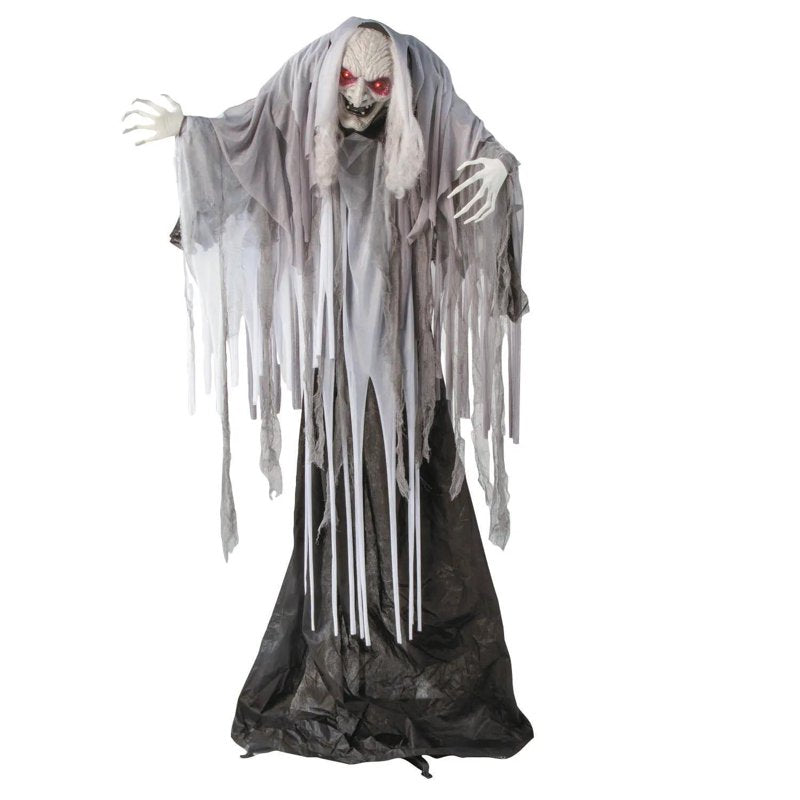 Animated Standing Reaper Halloween Decoration - 5 Ft. with Sound Effects
