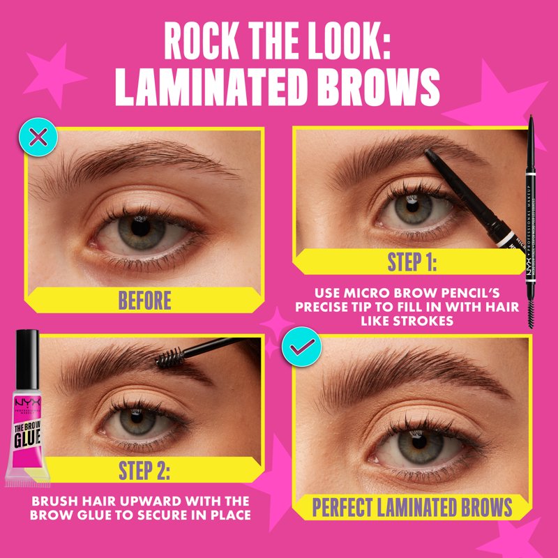 Micro Precise Vegan Eyebrow Pencil with Spoolie, Waterproof Brow Filler