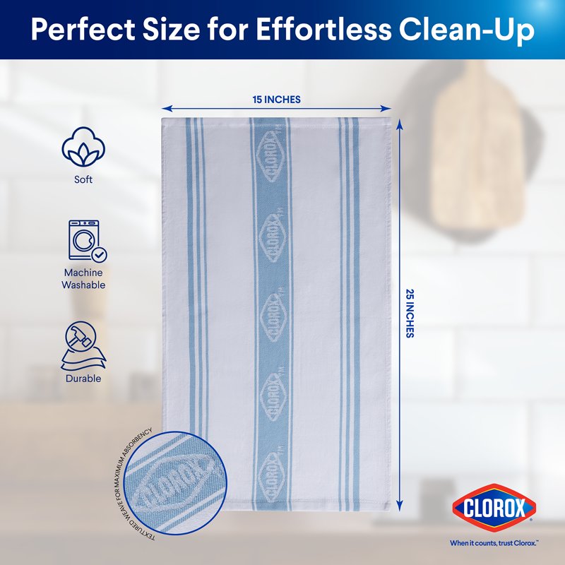 Cotton Kitchen Towel - 15" x 25" Blue - Single Pack