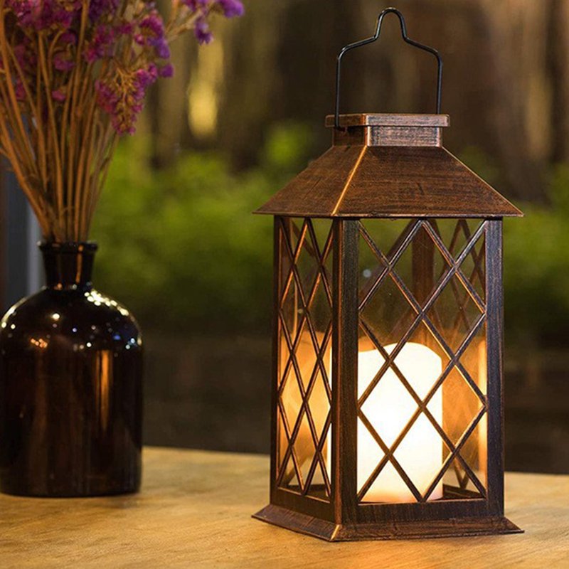Outdoor Solar Hanging Lantern - Metal Decor Garden Light for Patio & Yard, Waterproof IP55