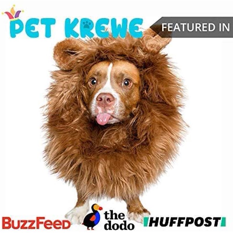 Dog Lion Mane Costume for Large Dogs Halloween Pet Cosplay Lion Wig