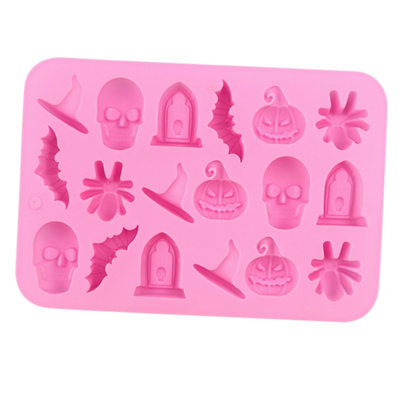 Halloween Silicone Candy & Cake Mold Set - Jack O Lantern Spider Witch Hat