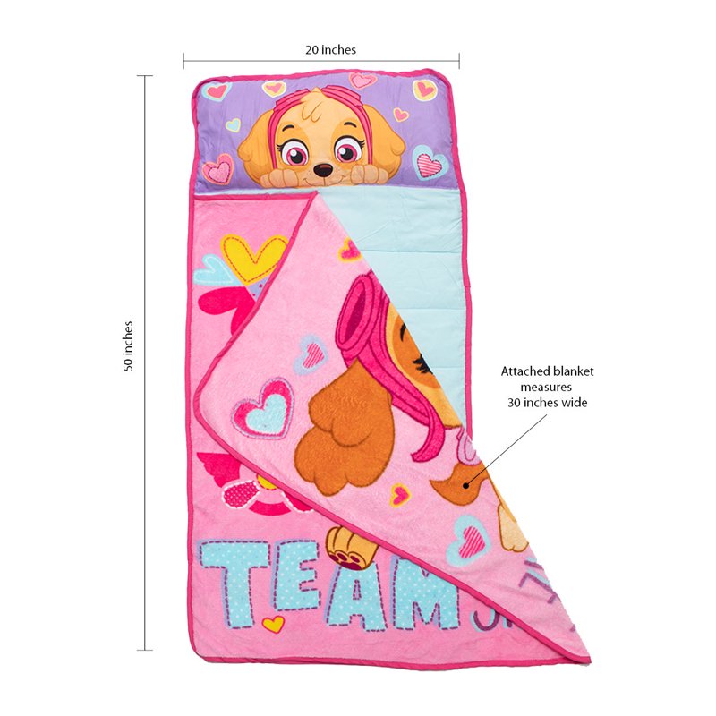 Pink Toddler Nap Mat with Pillow & Blanket - Paw Patrol Skye Themed