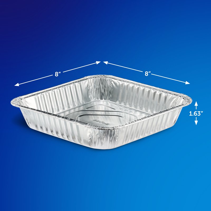 Disposable 8 Inch Cake Pans with Lids - 3 Pack