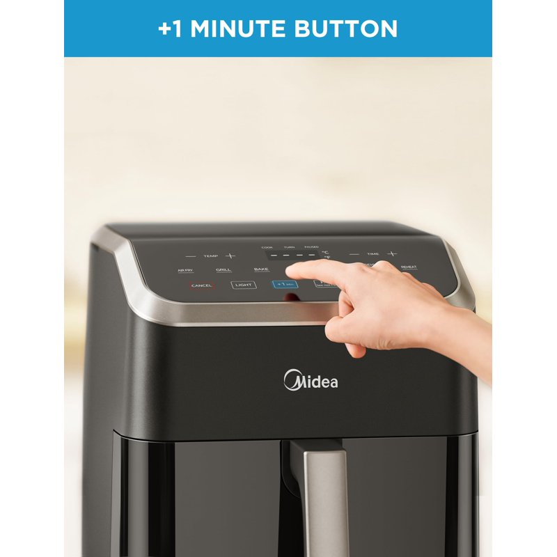 5.5 Quart Air Fryer with See-Thru Window - 1500W Convection Cooker
