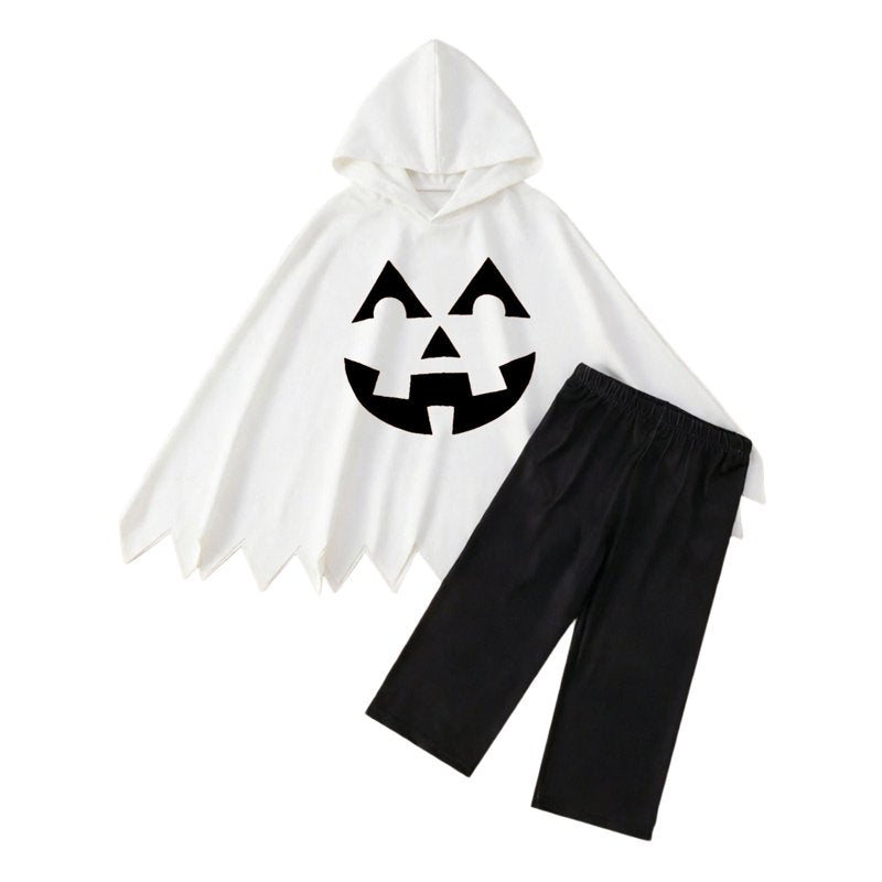 White Boys Halloween Outfit Set for 3-4 Years - Comfortable 2-Piece Costume