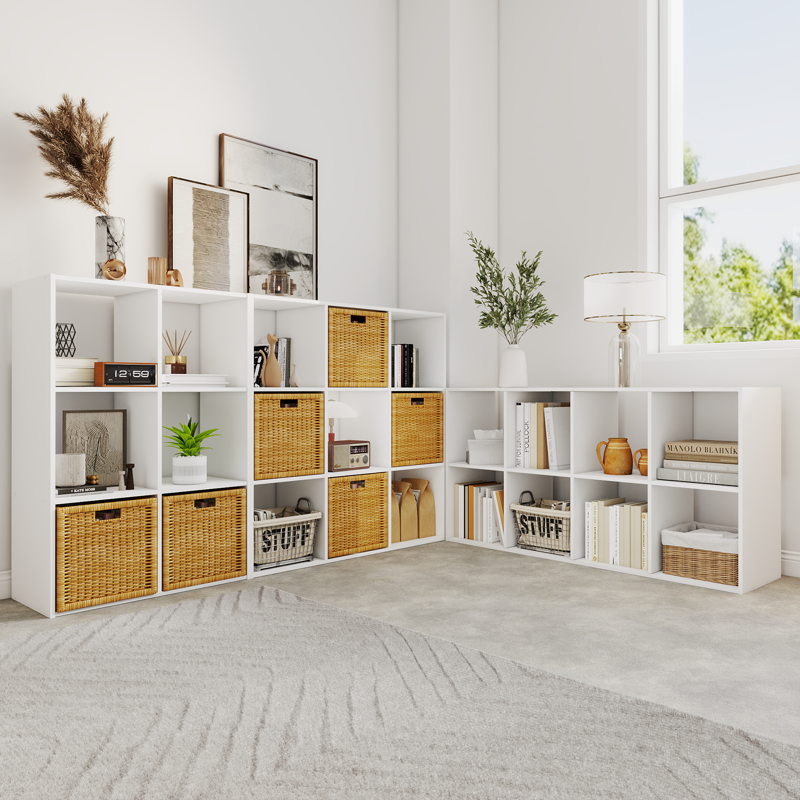 6-Cube Storage Organizer - Multi-Purpose Bookshelf for Home & Office