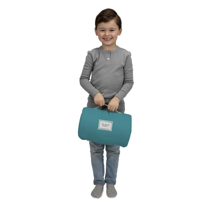 Toddler Nap Mat with Quilt Blanket & Pillow - Travel & Sleepover Bed