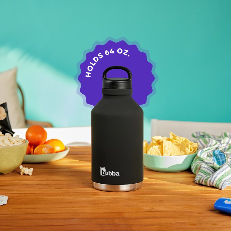 64 oz Vacuum-Insulated Stainless Steel Growler - Licorice, 2 Pack