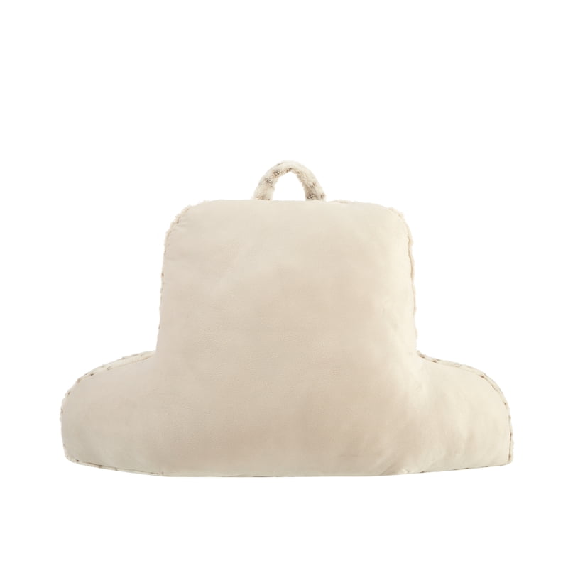 4 Pack Faux Fur Backrest Pillow for Adults - Snow Leopard Pattern