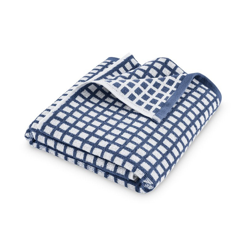 Performance Checkered Bath Towel Set - Washed Indigo, 4-Piece 30 x 54 Inches