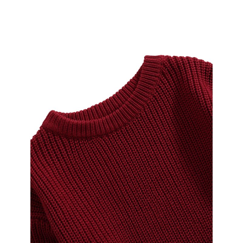 Toddler Boy Girl Warm Knit Sweater - Style 4, 3-4 Years, Candy Color