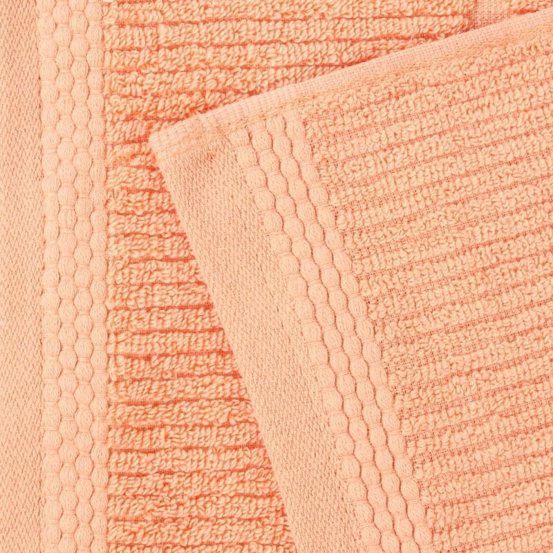 Peach Cotton Viscose Blend Face Towels Set of 12 - Soft, Absorbent, Medium Weight