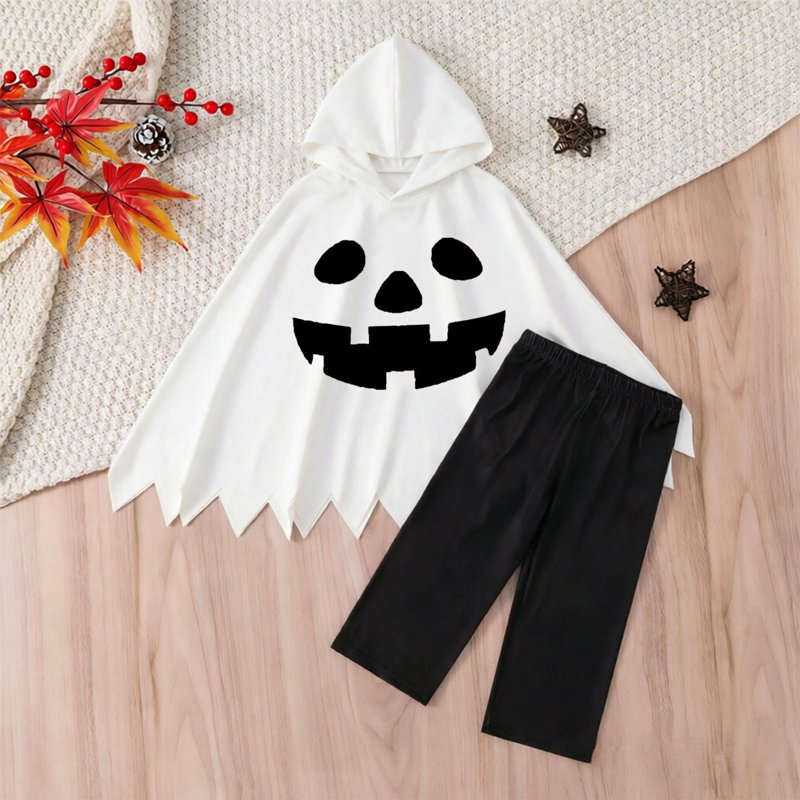 White Boys Halloween Costume Set with Cape & Pants - 3-6 Months Variation
