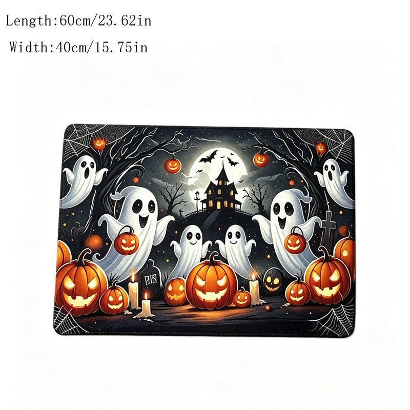 Halloween Ghost Pumpkin Welcome Doormat - Heavy Duty Coir Floor Mat - Variation of THIS listing