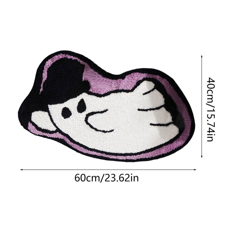 Halloween Ghost Bath Mat - Cute Spooky Welcome Doormat for Bathroom & Entryway - Variation 09 Ghost Bath Mat I