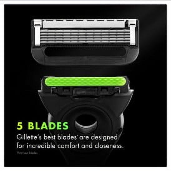 5-Blade Manual Razor Bundle with 12 Cartridge Refills - Green Camo