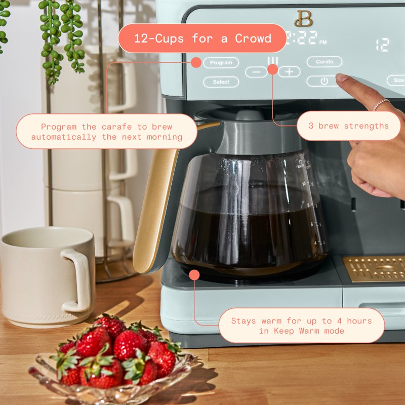 12-Cup & Single-Serve Multi-Brew Coffee Maker - Hydrangea