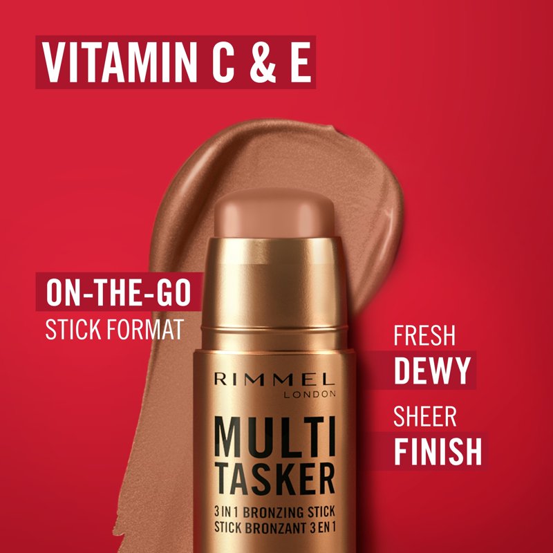 Cream Bronzer Stick for Sculpting and Radiant Sun-Kissed Glow