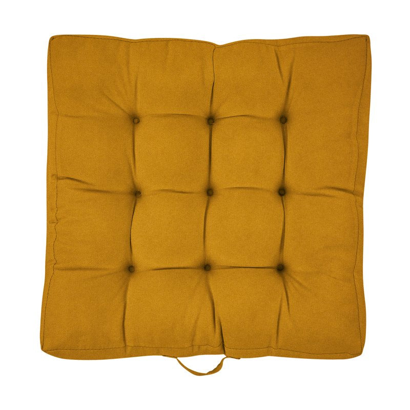 Mustard Square Floor Pillow with Handle - 24x24x5 in
