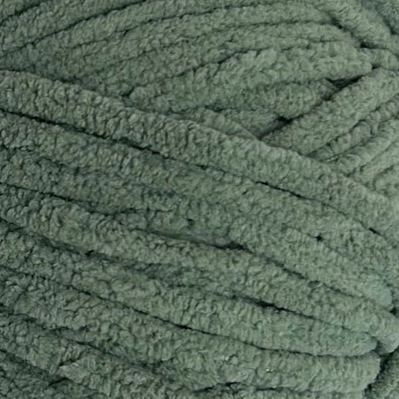 Cozy Chenille Yarn - Smoke Green, Bulky, 220 Yards, 100% Polyester - Single