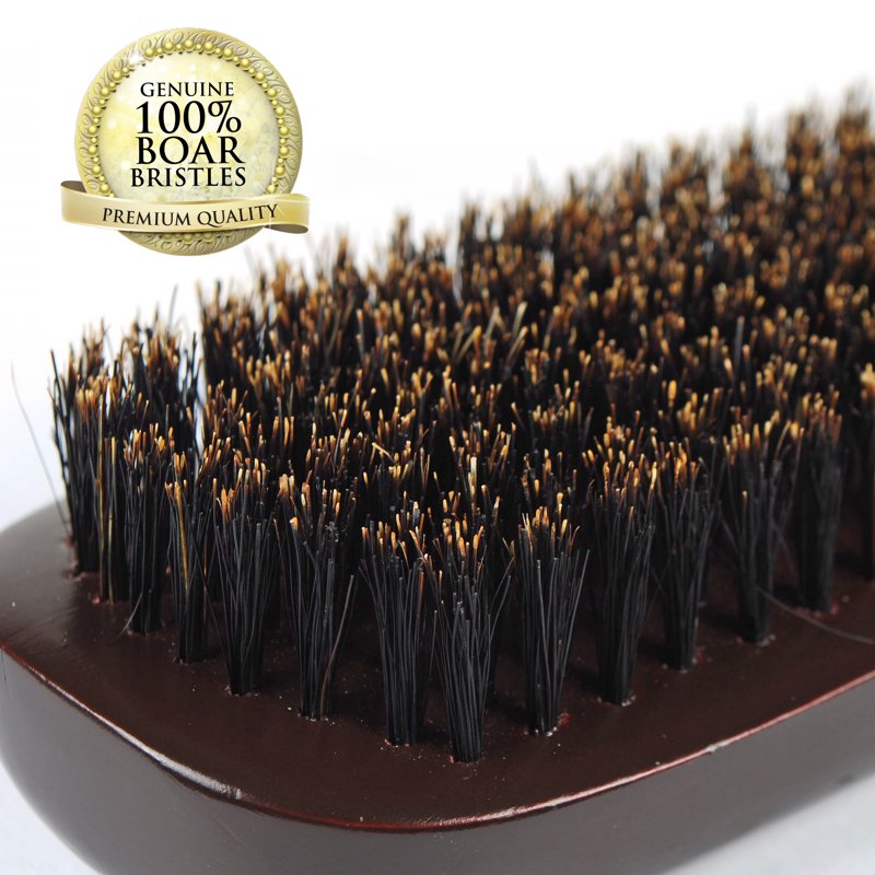 Military Brush for Wave Styling and Frizz Control