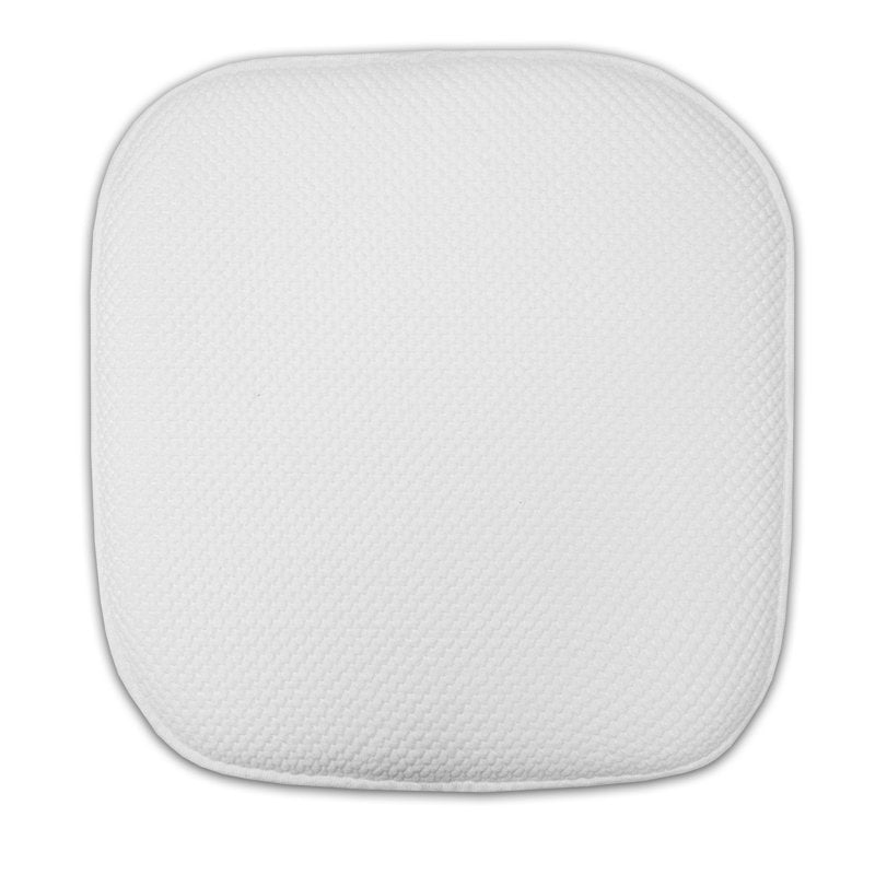 Memory Foam Chair Pad 16" x 16" Non-Slip Back - White, 4-Pack