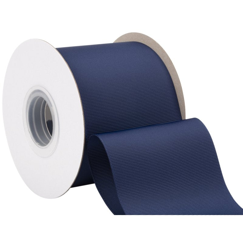 Grosgrain Ribbon 3 Inch x 25 Yards - Navy Craft Ribbon for Hair Bows & Gift Wrapping - Premium Polyester